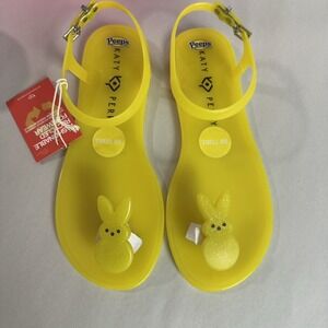 Katy Perry Womens The Geli Bunny Peep Ankle Strap Thong Sandals Size 8 New Beach